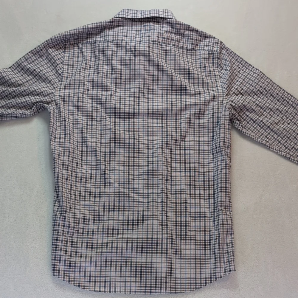 Banana Republic Non-Iron Long Sleeve Plaid‎ Button-Down Slim Fit Shirt Men's M